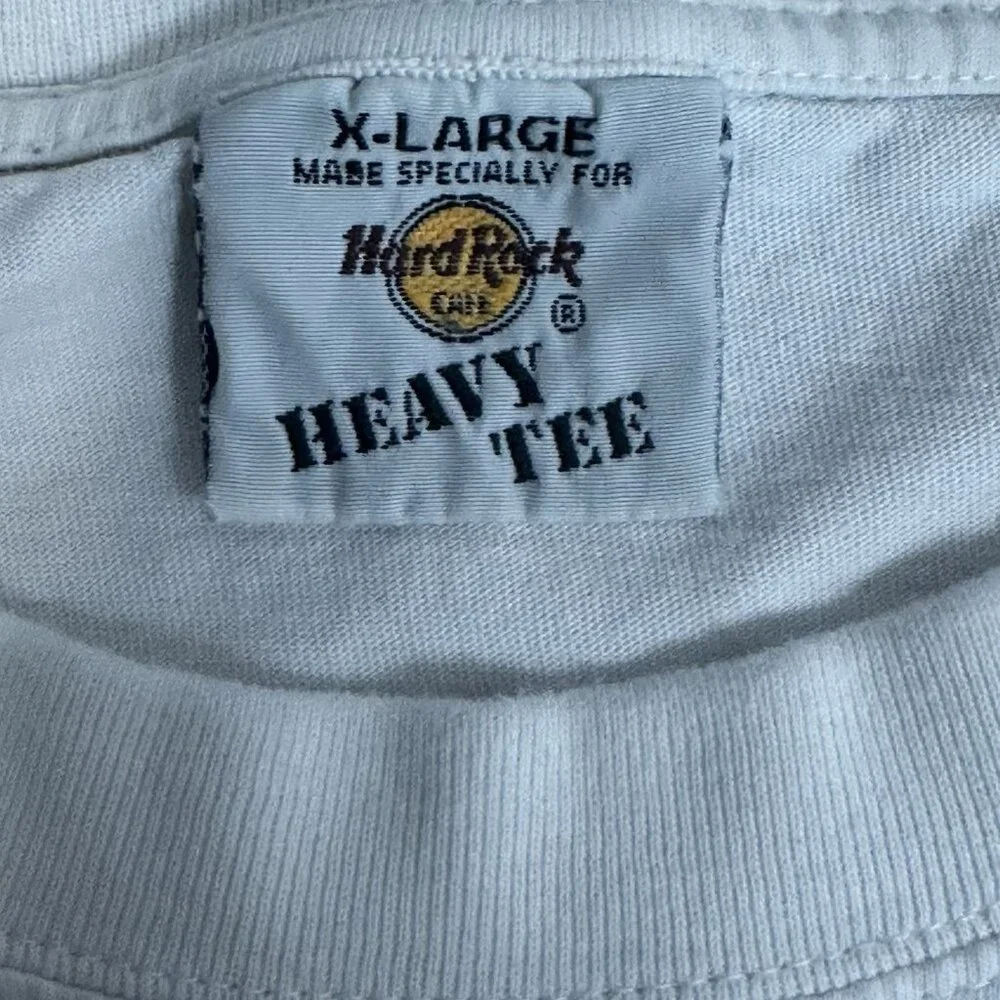 Vintage 90s Hard Rock Cafe Rome T-Shirt Mens XL Short Sleeve Graphic White Heavy